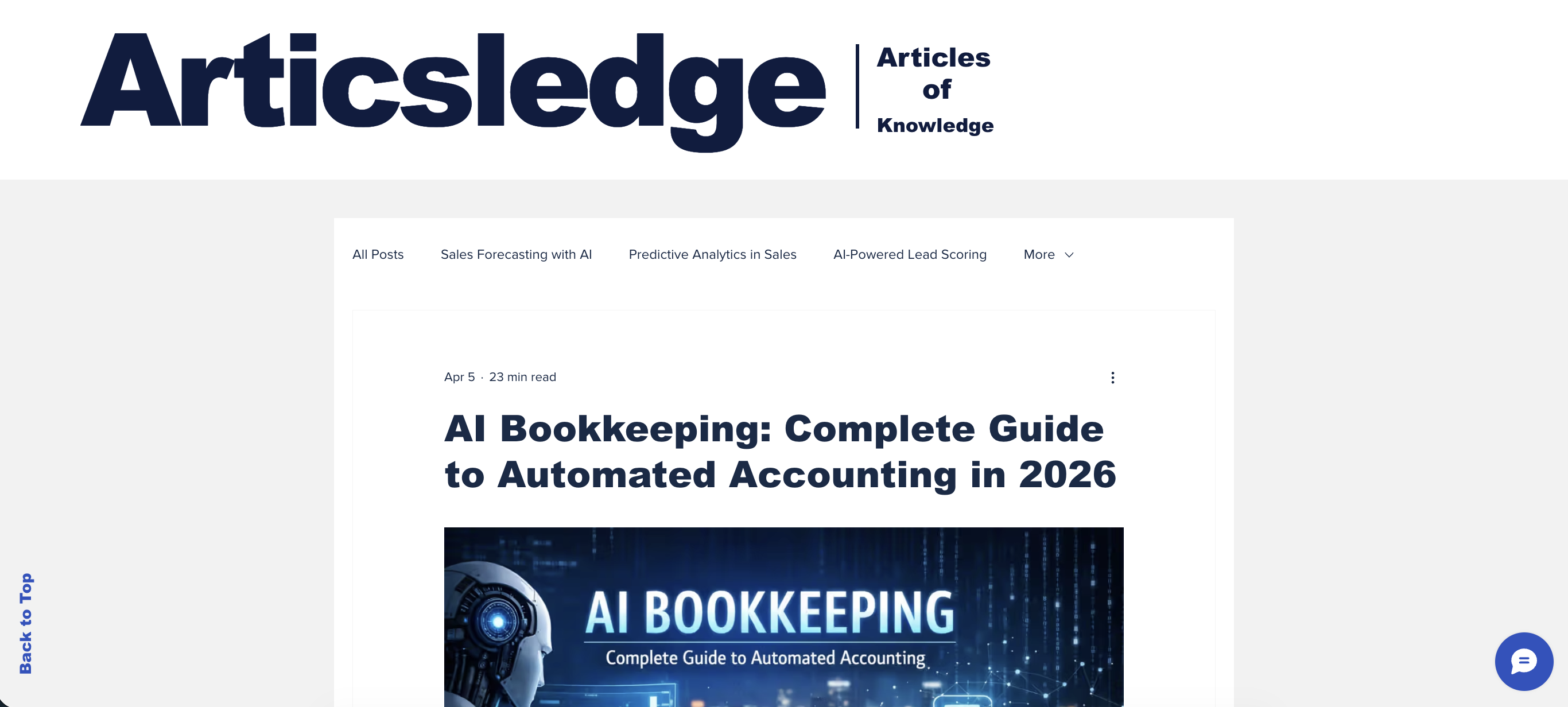 Articsledge AI bookkeeping 2026 research