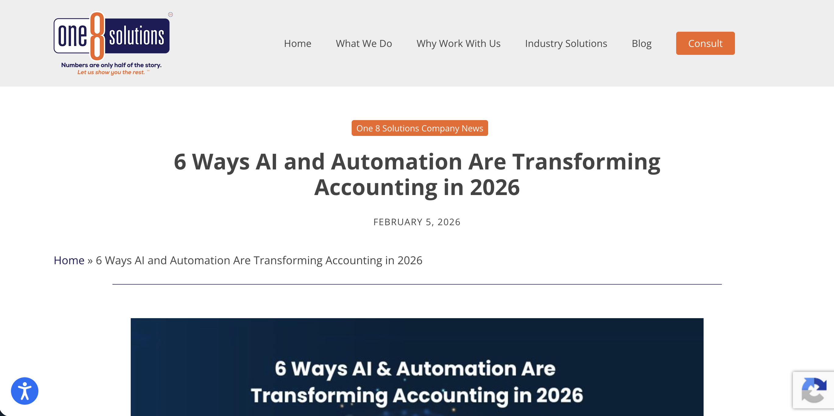 One 8 Solutions AI and automation in accounting 2026